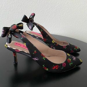 Betsey Johnson floral heel